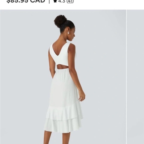 HALARA White High Low Dress - Picture 2 of 7